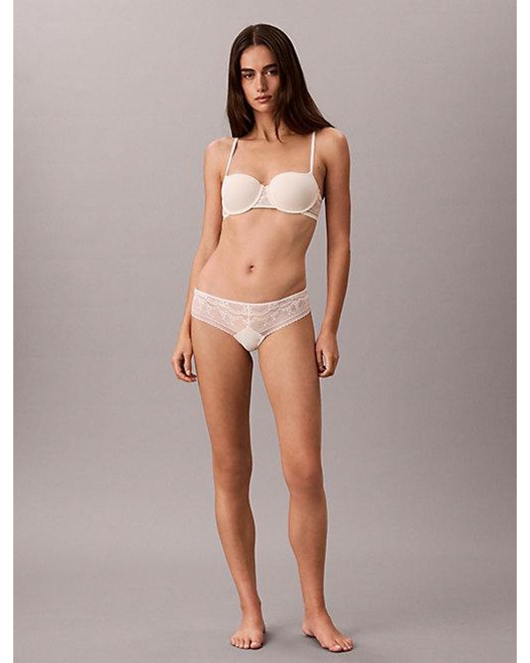 Calvin Klein Brown Thong Eternal Stretch Lace