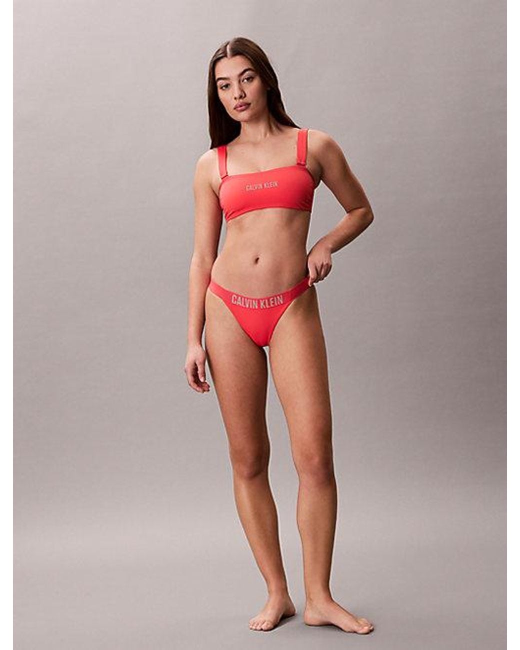 Calvin Klein Red Brazilian Bikini Bottoms Intense Power