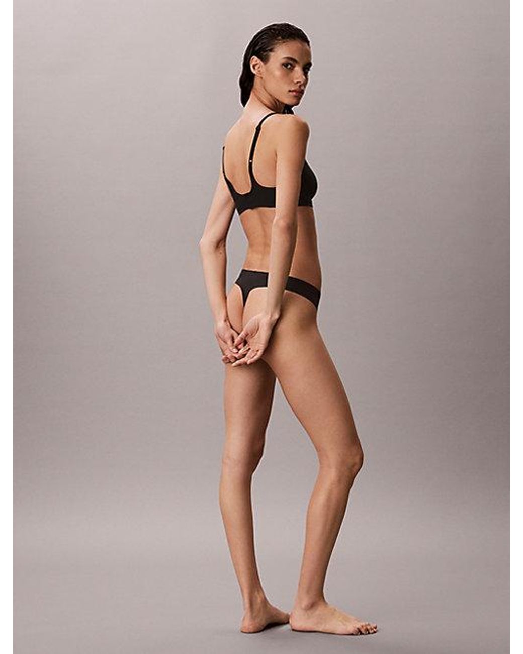 Calvin Klein Brown Thong Invisibles Icon