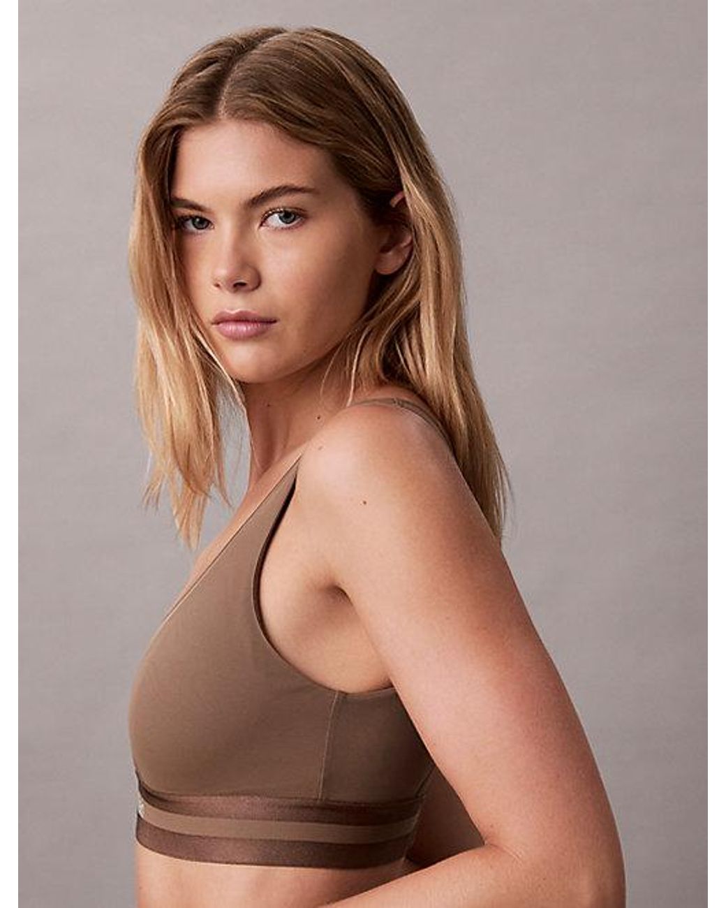 Calvin Klein Brown Sport Mesh Low Impact Sports Bra