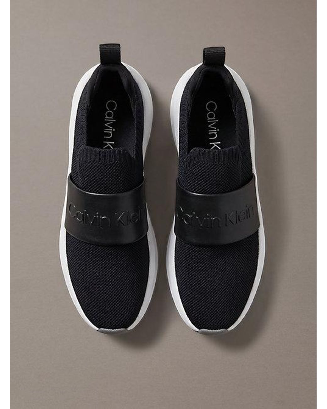 Calvin Klein Black Ck Volumax Slip On Runner Trainers