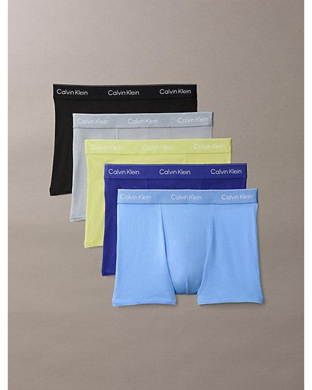 Calvin Klein Blue 5 Pack Relaxed Trunks for men
