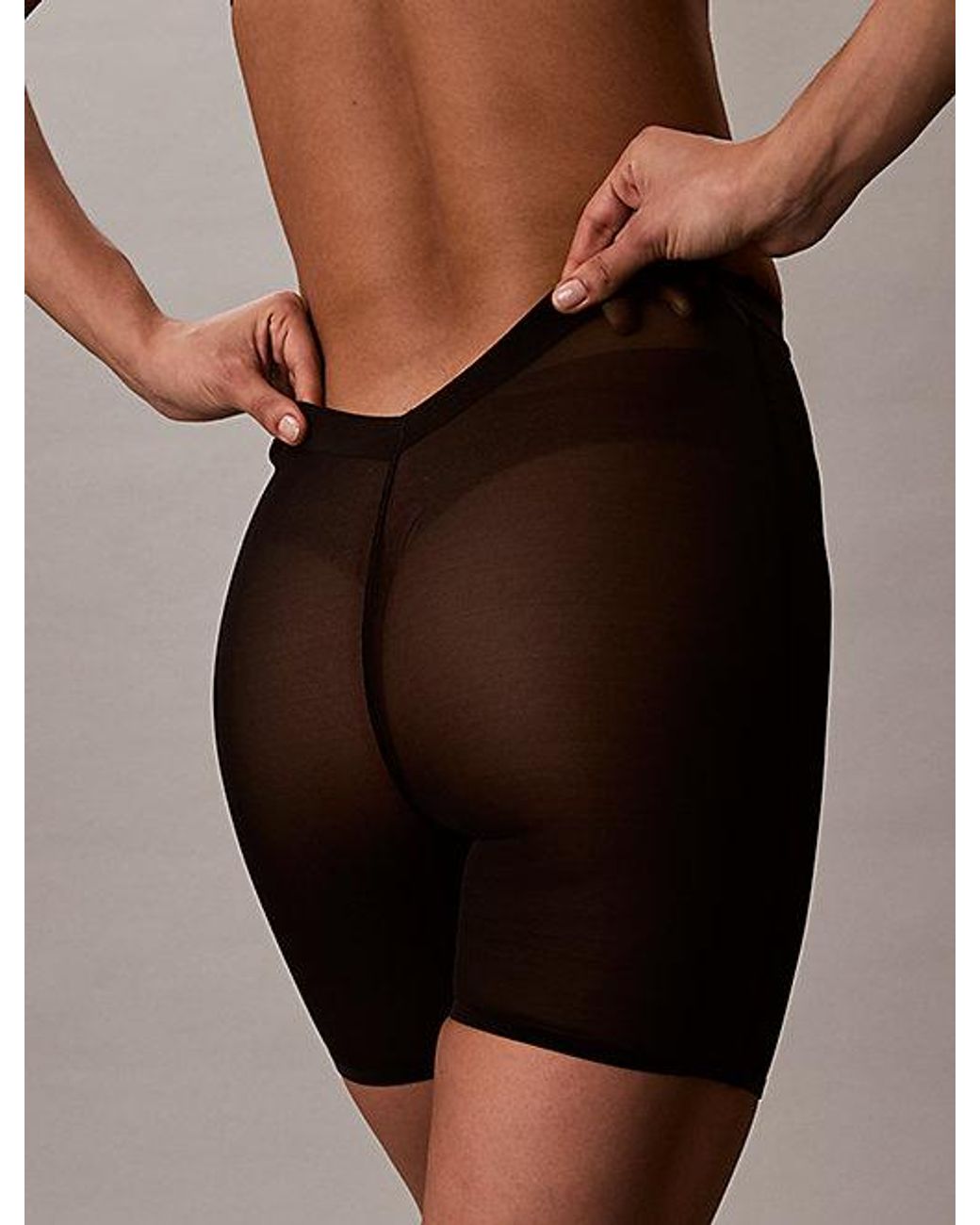 Calvin Klein Black Shapewear Shorts Minimalist Mesh