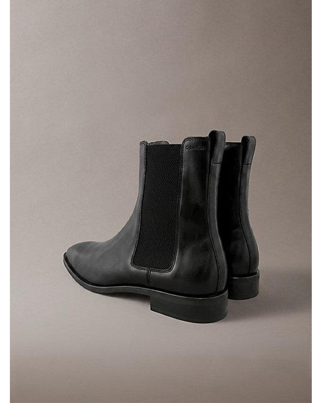 Calvin Klein Multicolor Leather Almond Toe Chelsea Boots for men