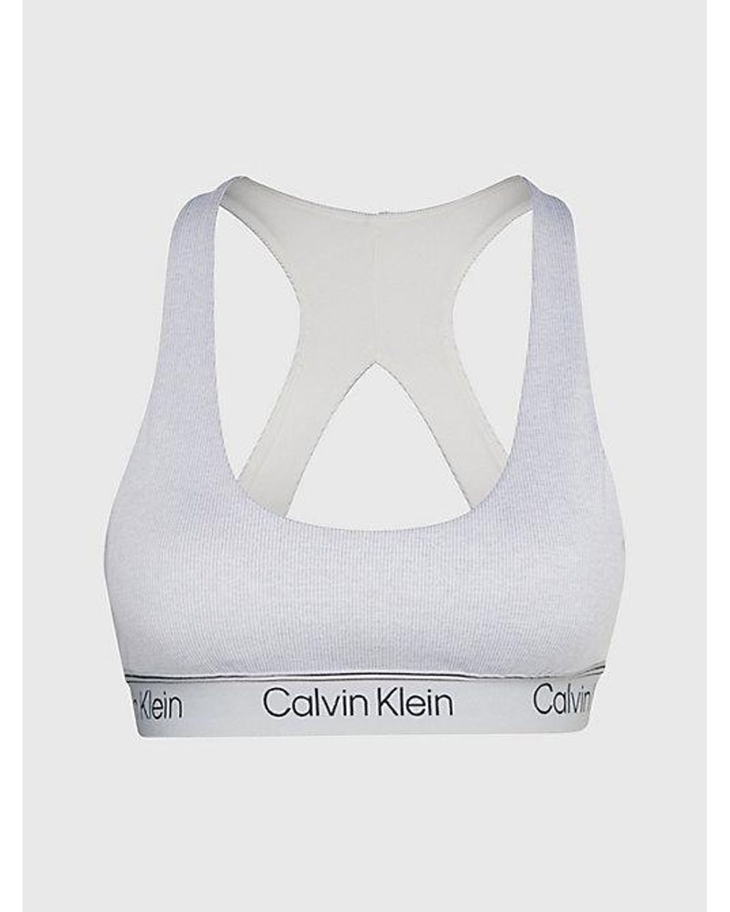 Calvin Klein Medium Impact-sportbh in het Wit | Lyst NL