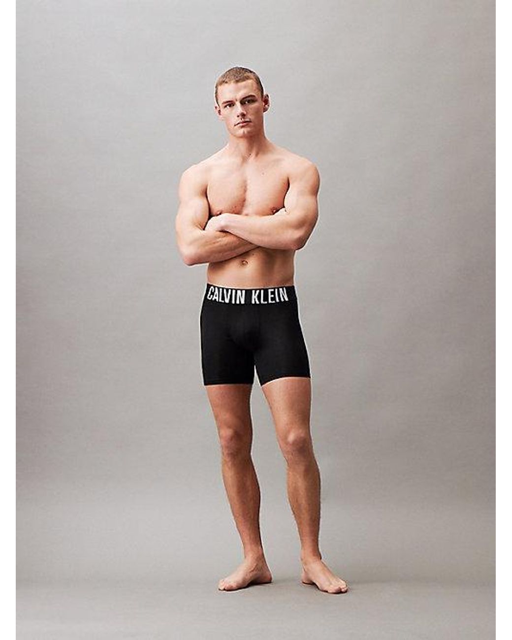 Calvin Klein Black 3 Pack Boxer Briefs Intense Power Microfibre Stretch for men