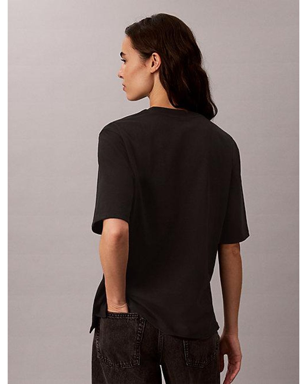 Calvin Klein Black Jeans Relaxed Graphic Logo T-Shirt