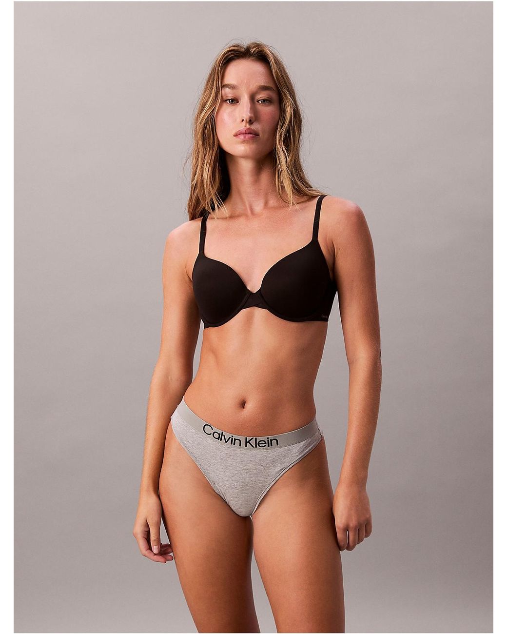 Calvin Klein Black Maximum Cotton Thong