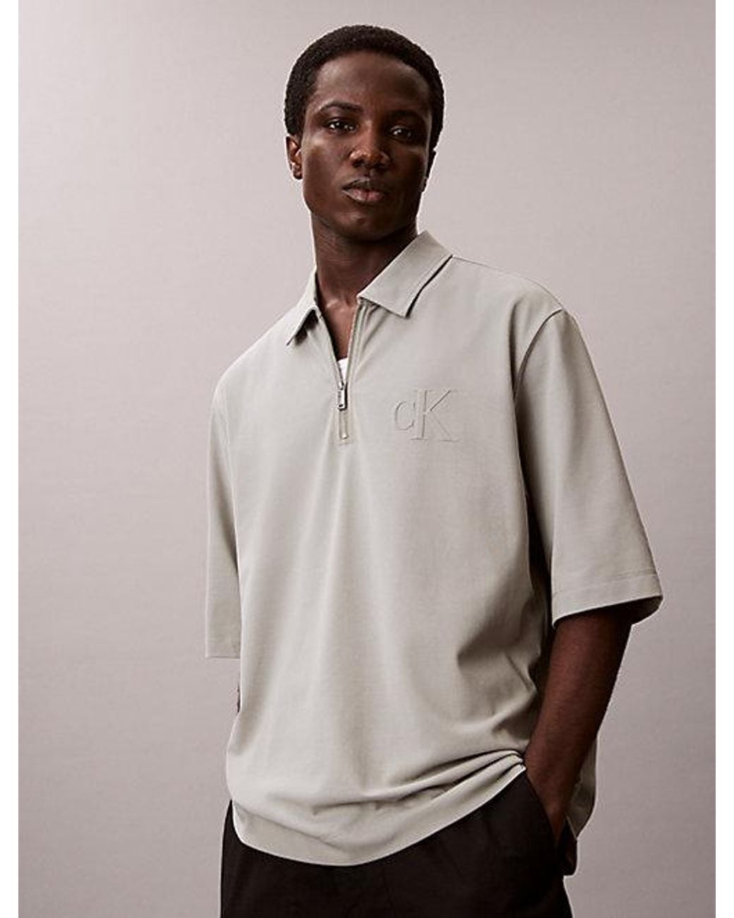 Calvin Klein Natural Pima Cotton Polo Shirt for men