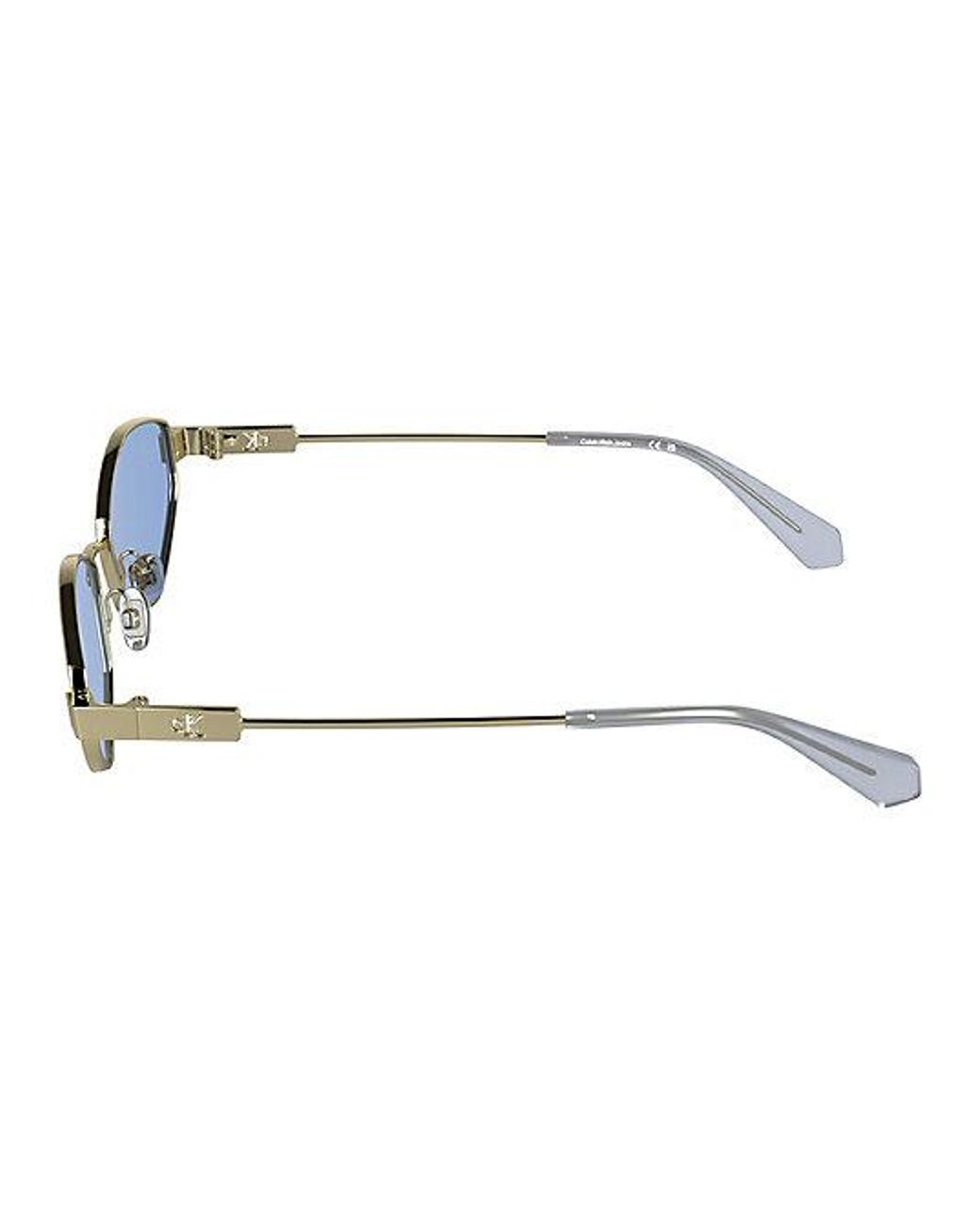 Calvin Klein Blue Jeans Modified Rectangle Sunglasses