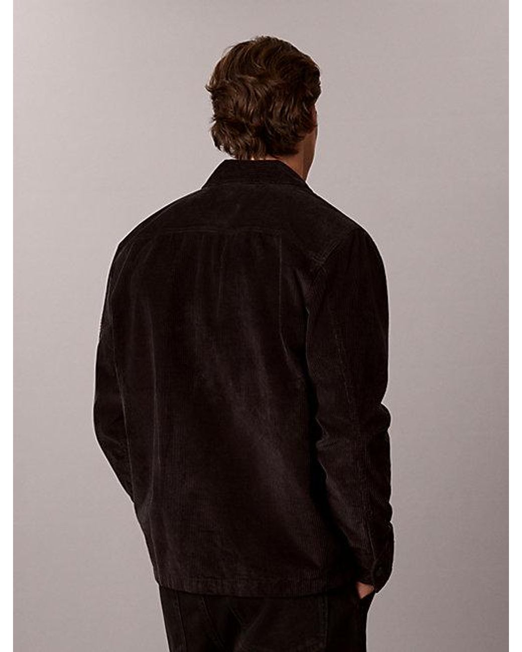 Calvin Klein Black Jeans Relaxed Corduroy Shirt Jacket for men