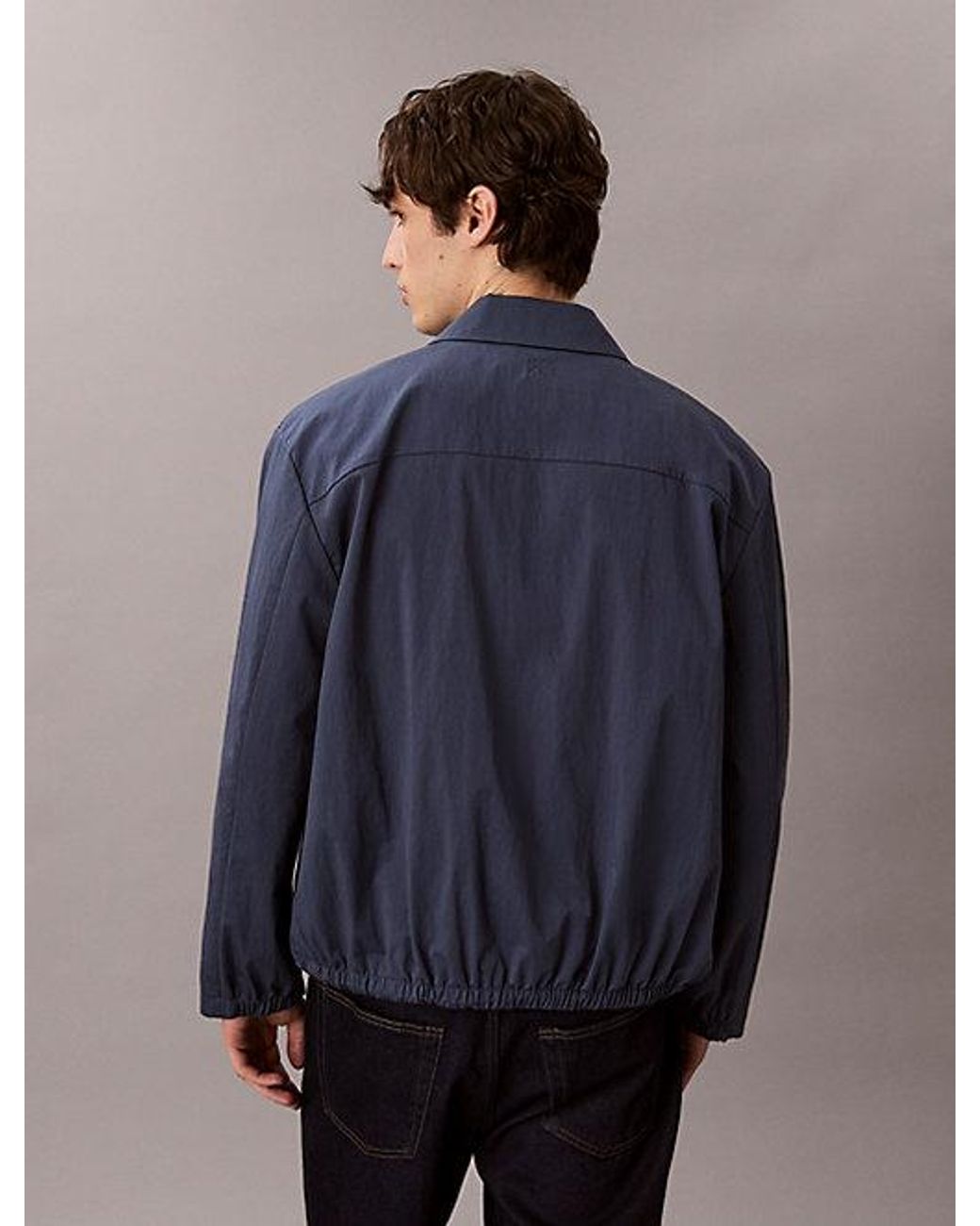 Calvin Klein Blue Technical Twill Blouson Jacket for men