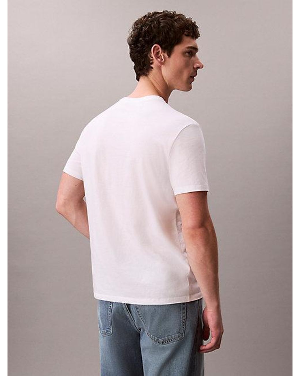 Calvin Klein Multicolor Jeans Monogram Logo T-Shirt for men