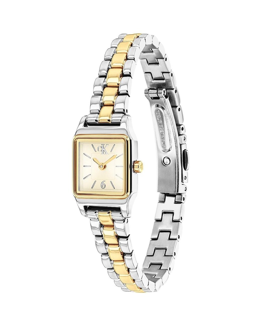 Calvin Klein Metallic Square Monogram Bracelet Watch