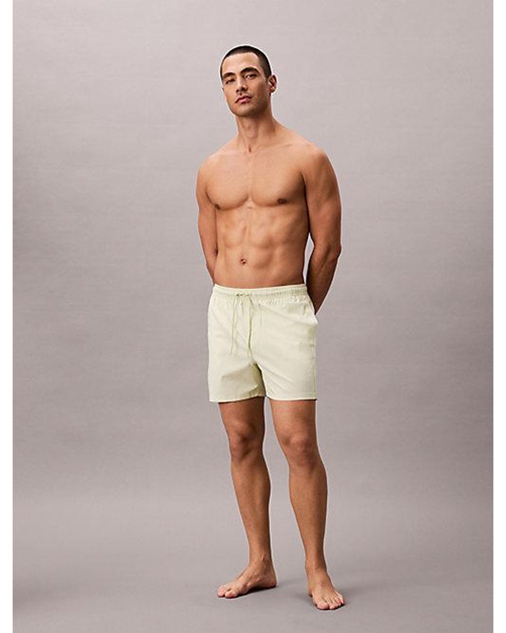 Calvin Klein Yellow Core Solid Swim Shorts for men