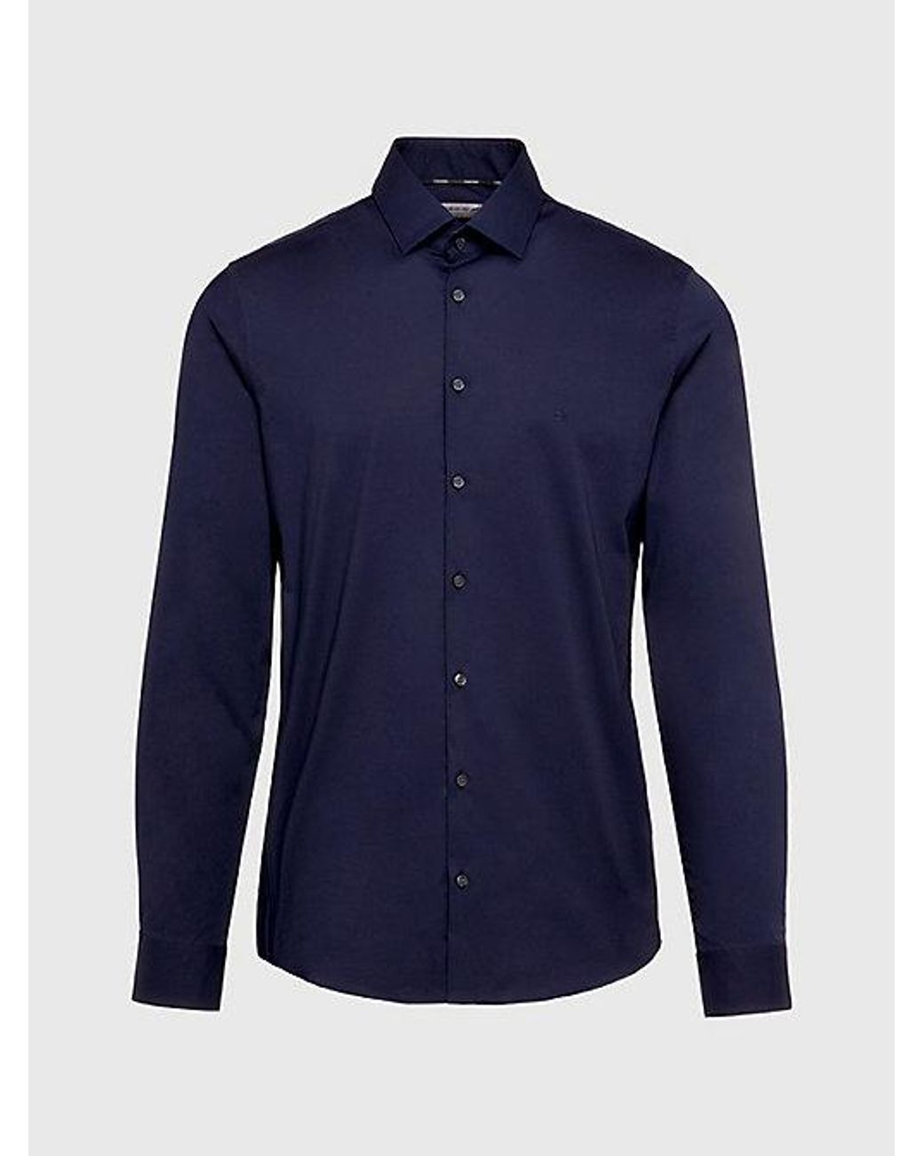 Calvin Klein Blue Slim Poplin Dress Shirt for men