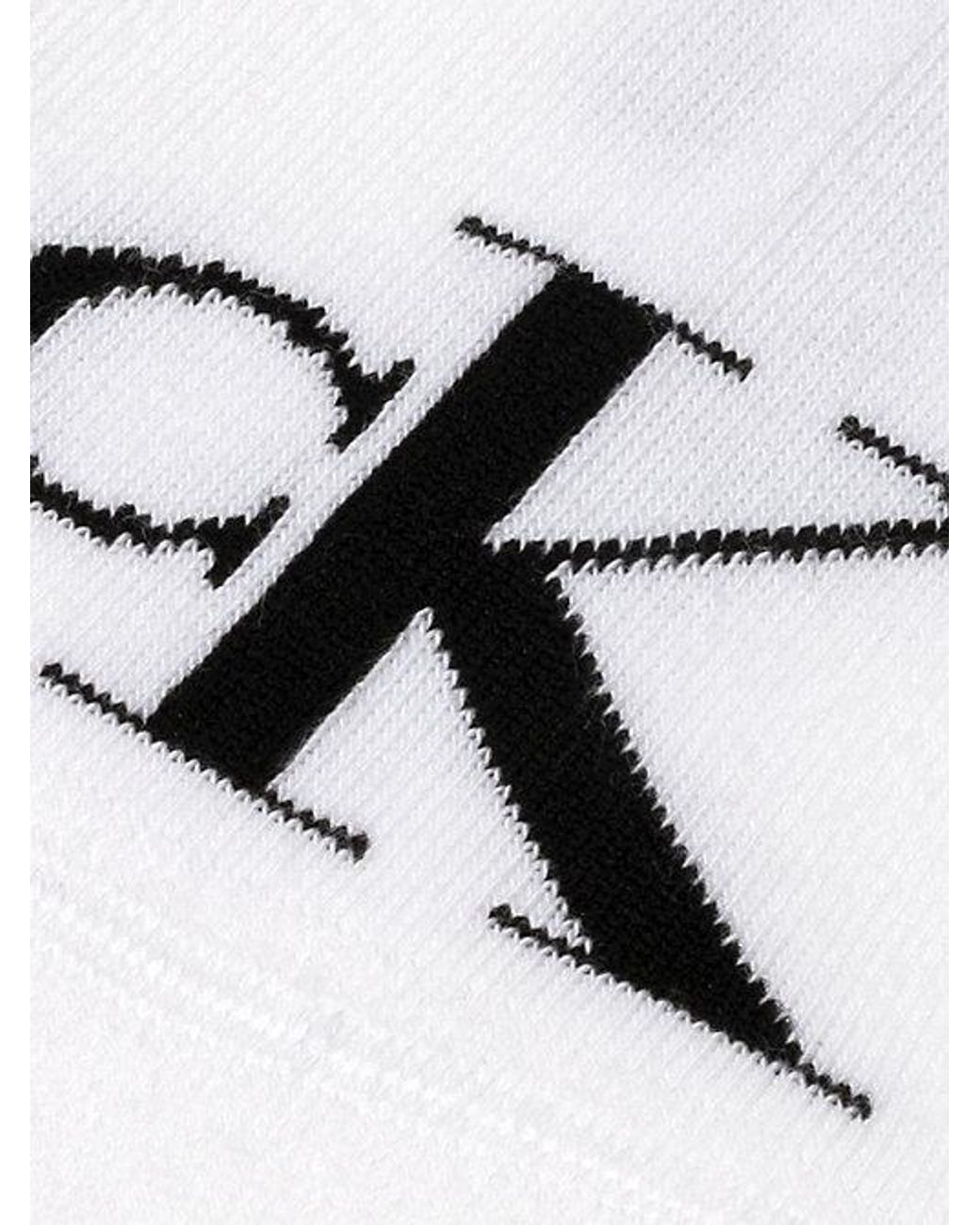 Calvin Klein White Jeans 2 Pack Soft Cotton Stretch Ankle Socks for men