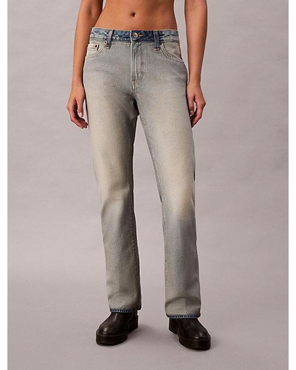 Calvin Klein Natural Jeans Selvedge Relaxed Bootcut Jeans