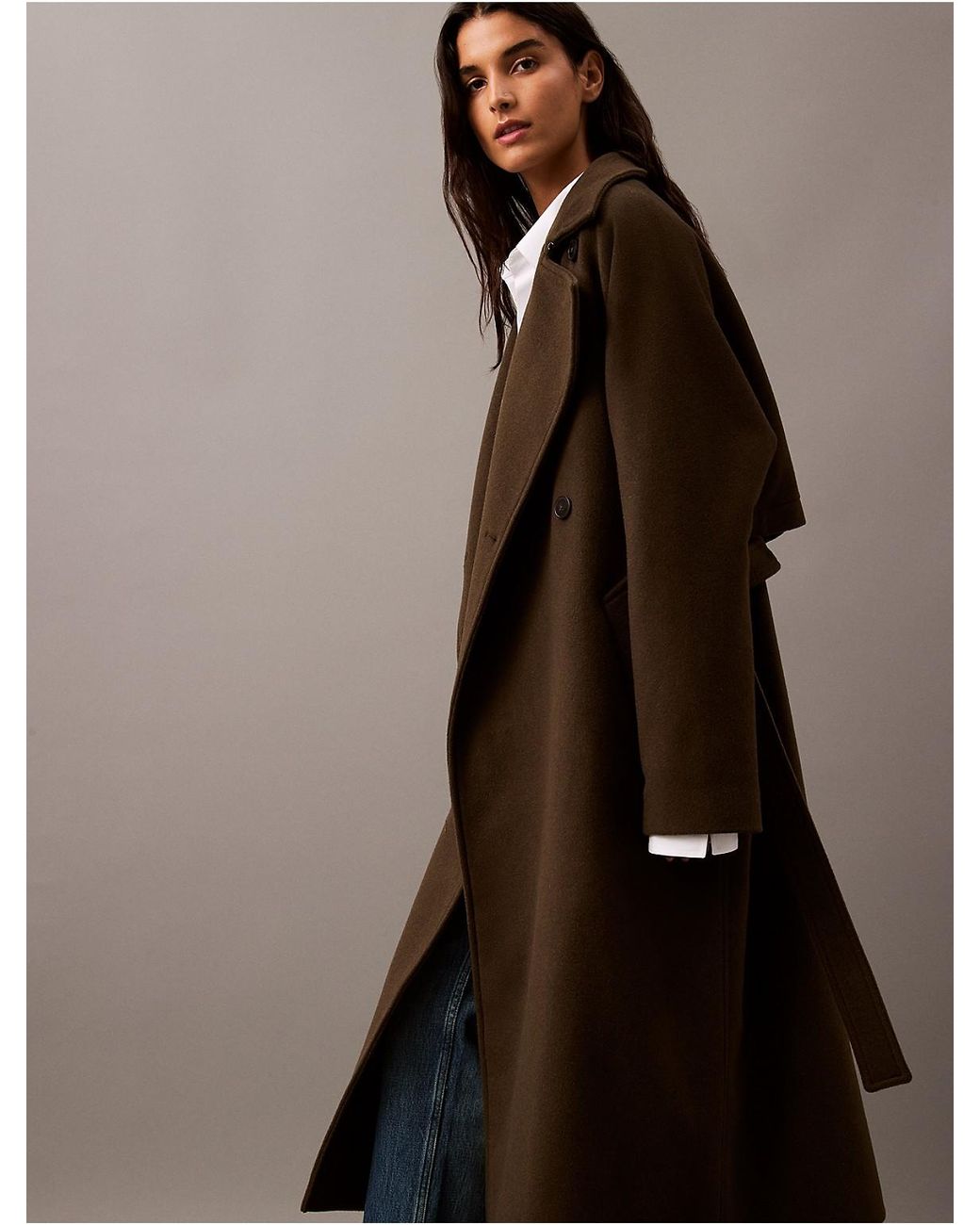 Calvin klein cashmere blend coat sale
