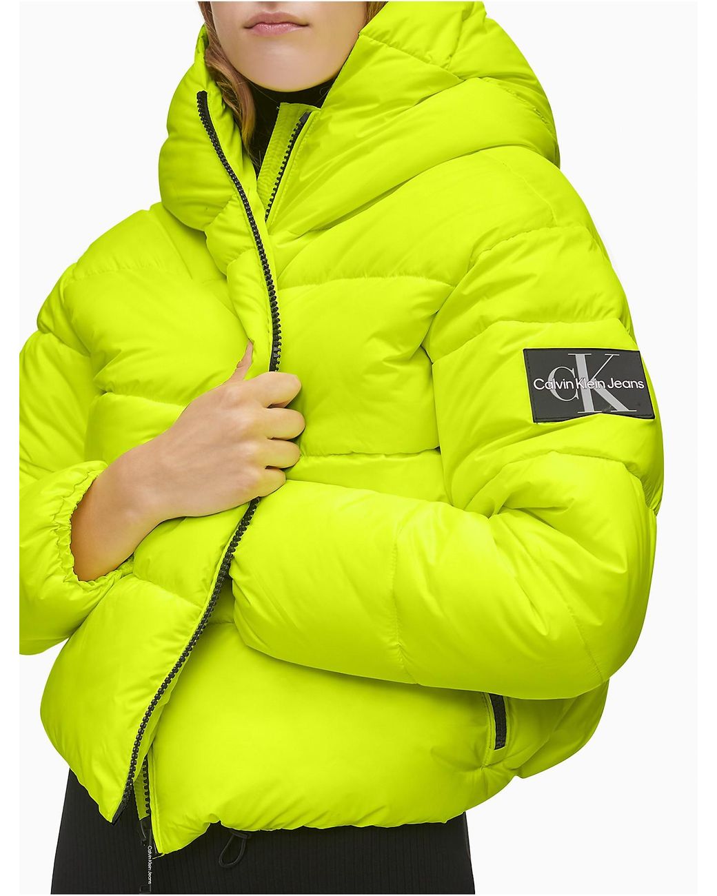 Calvin Klein Boxy Hooded Puffer Jacket | Lyst