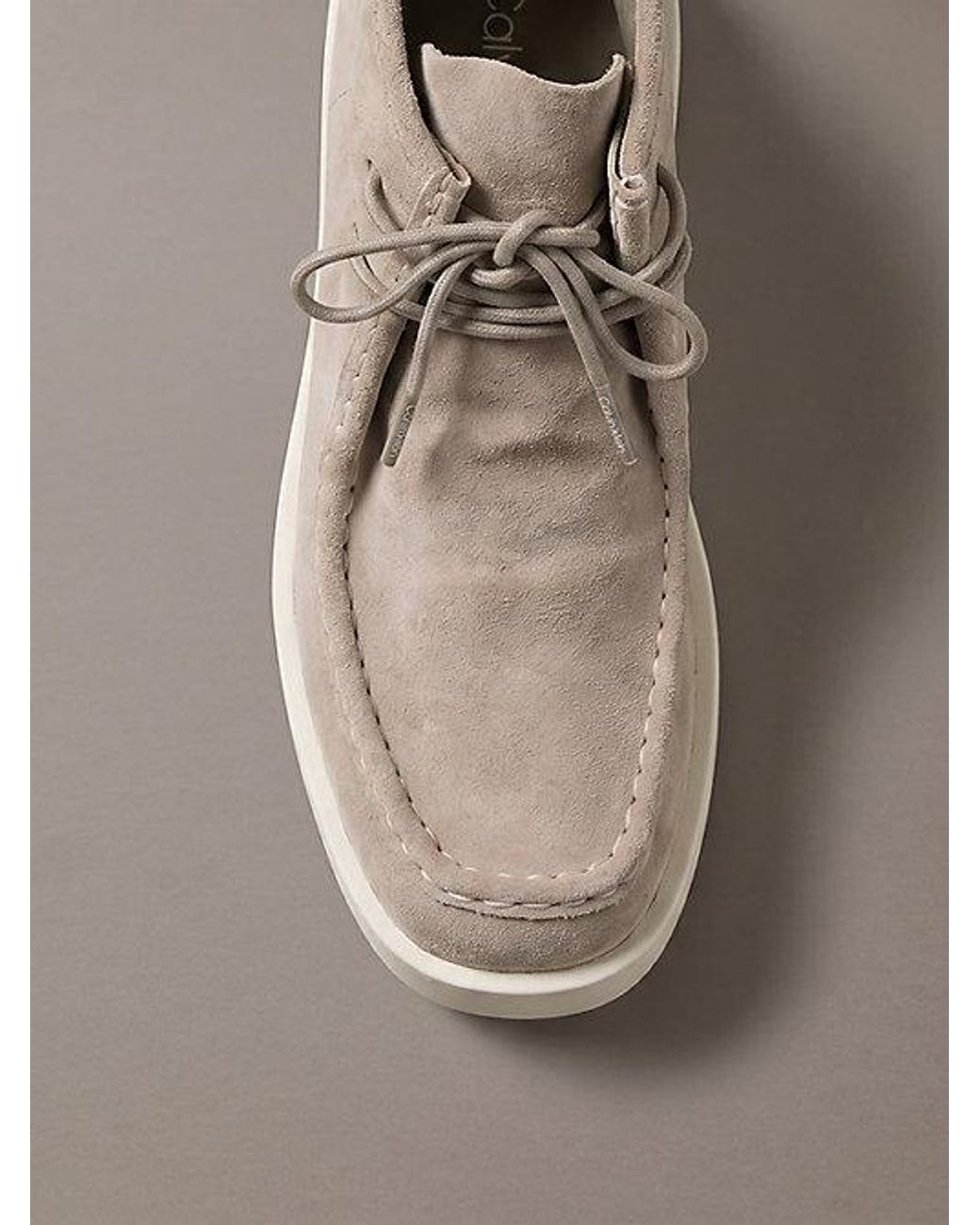 Calvin Klein Brown Suede Platform Desert Boots