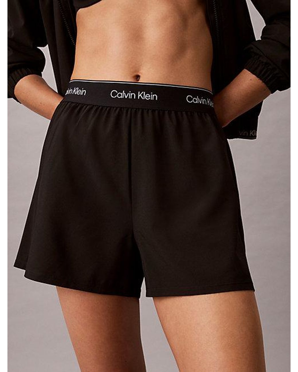 Calvin Klein Brown Sport Quick Dry High Rise Woven Shorts