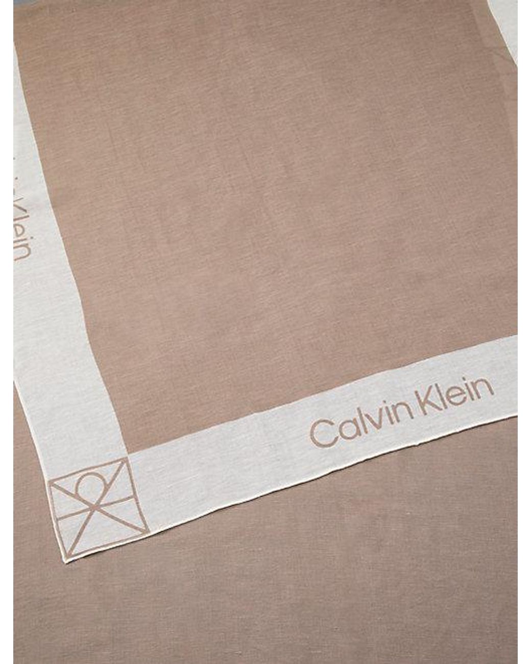 Calvin Klein Natural Linen Blen Pareo Wrap Scarf
