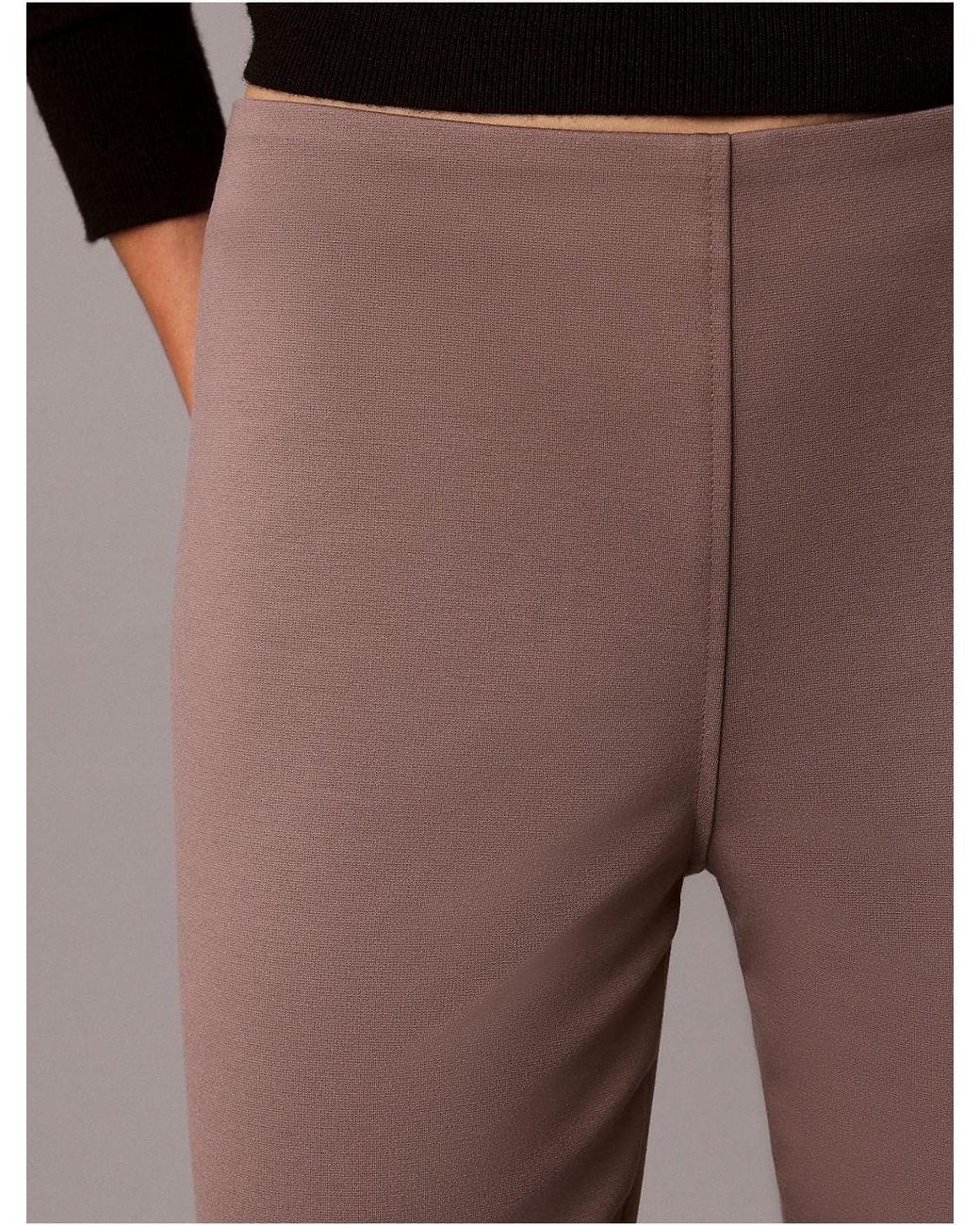 Calvin Klein Brown Ponte Flared Pants