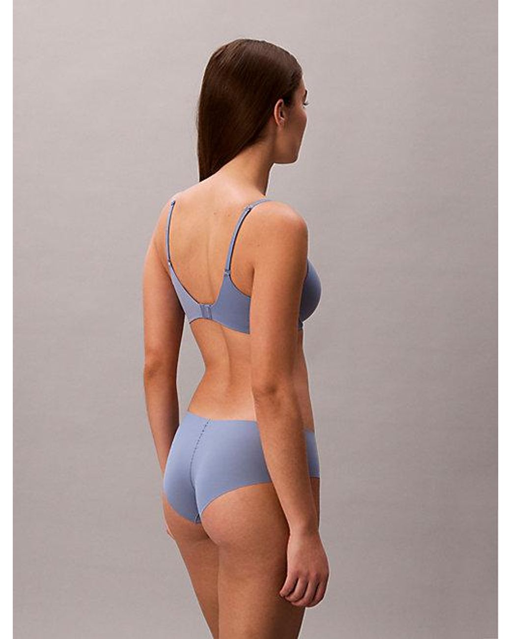 Calvin Klein Blue Hipster Panty Invisibles Microfibre Stretch