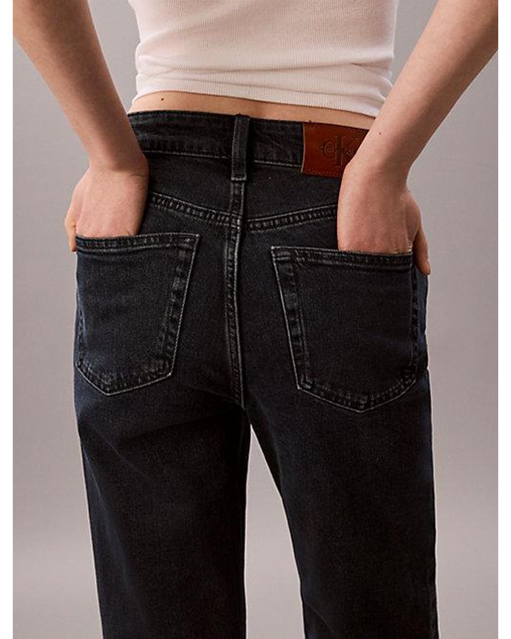 Calvin Klein Pink Jeans High Rise Straight Jeans
