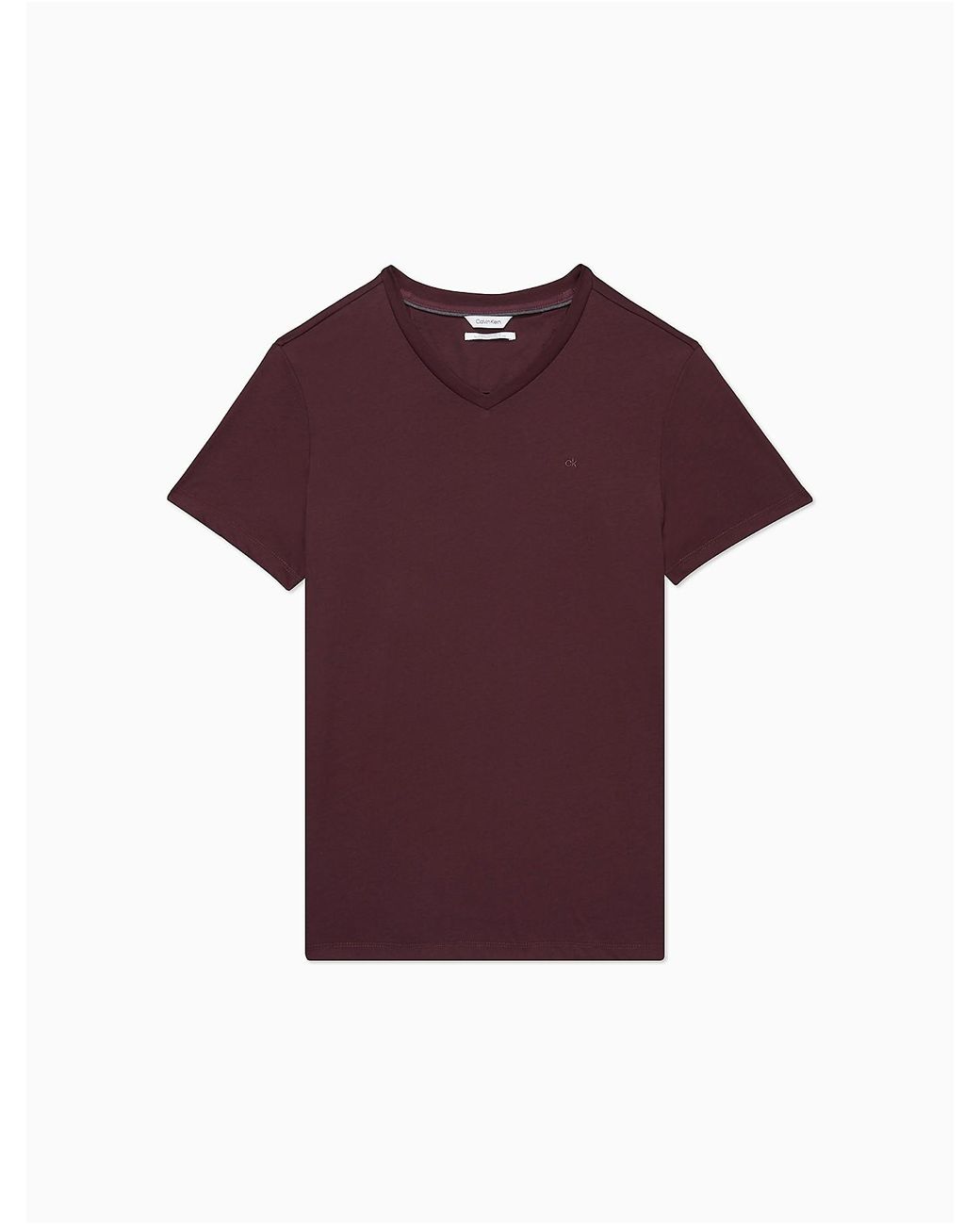 Calvin Klein Liquid Touch Slim Fit V-neck Logo T-shirt in Purple for Men |  Lyst