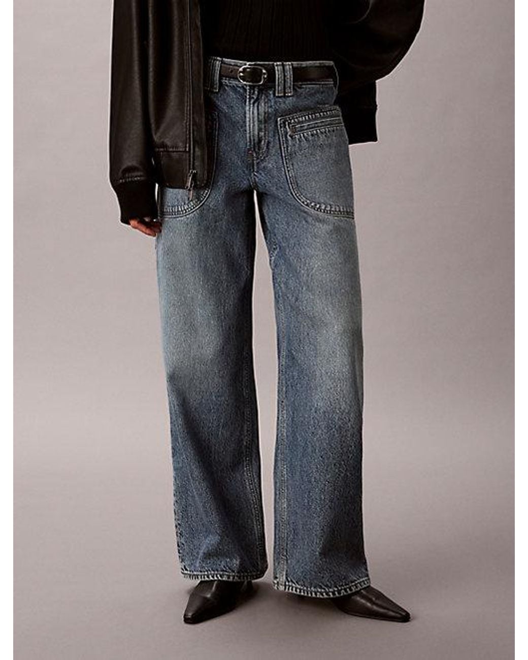 Calvin Klein Multicolor Jeans Low Rise Baggy Utility Jeans