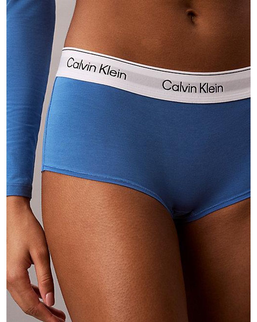 Calvin Klein Blue Boy Shorts Icon Cotton Modal