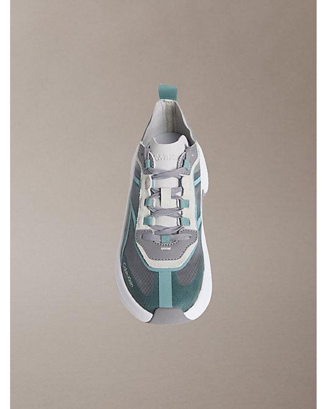 Calvin Klein Metallic Ck Volumax Chunky Ck Stripe Runner Trainers