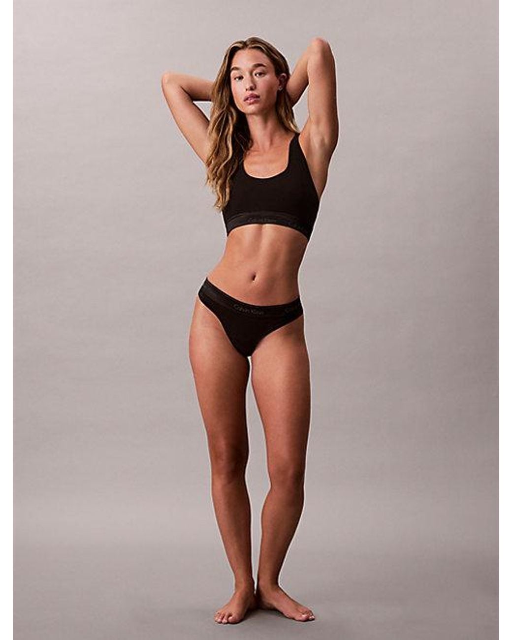 Calvin Klein Black Limited Edition Thong Icon Cotton Modal