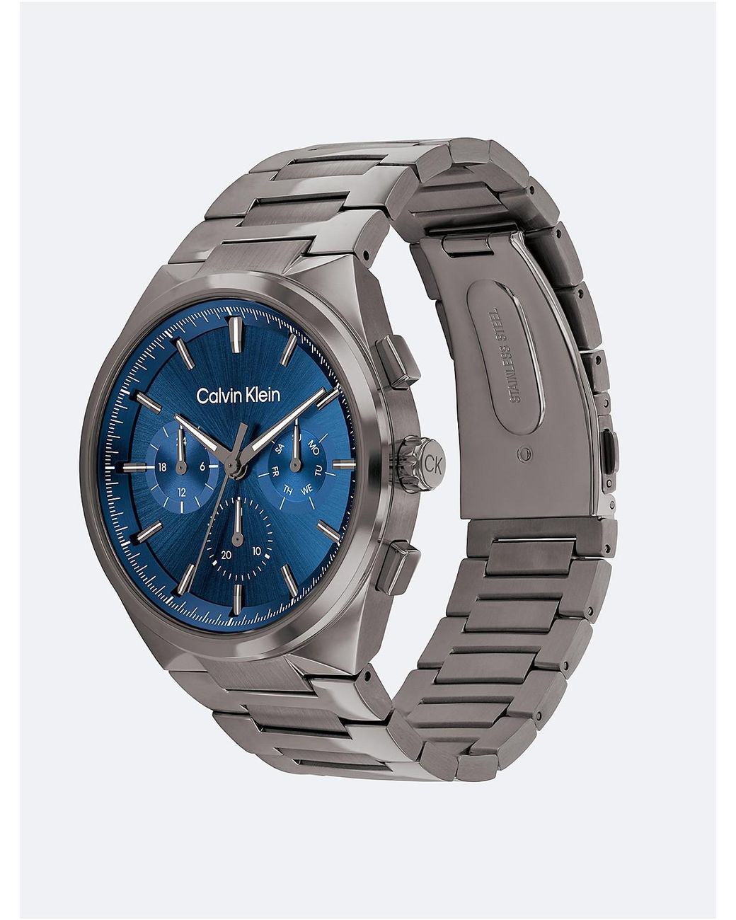 Calvin Klein Blue Multifunction H-Link Bracelet Watch for men