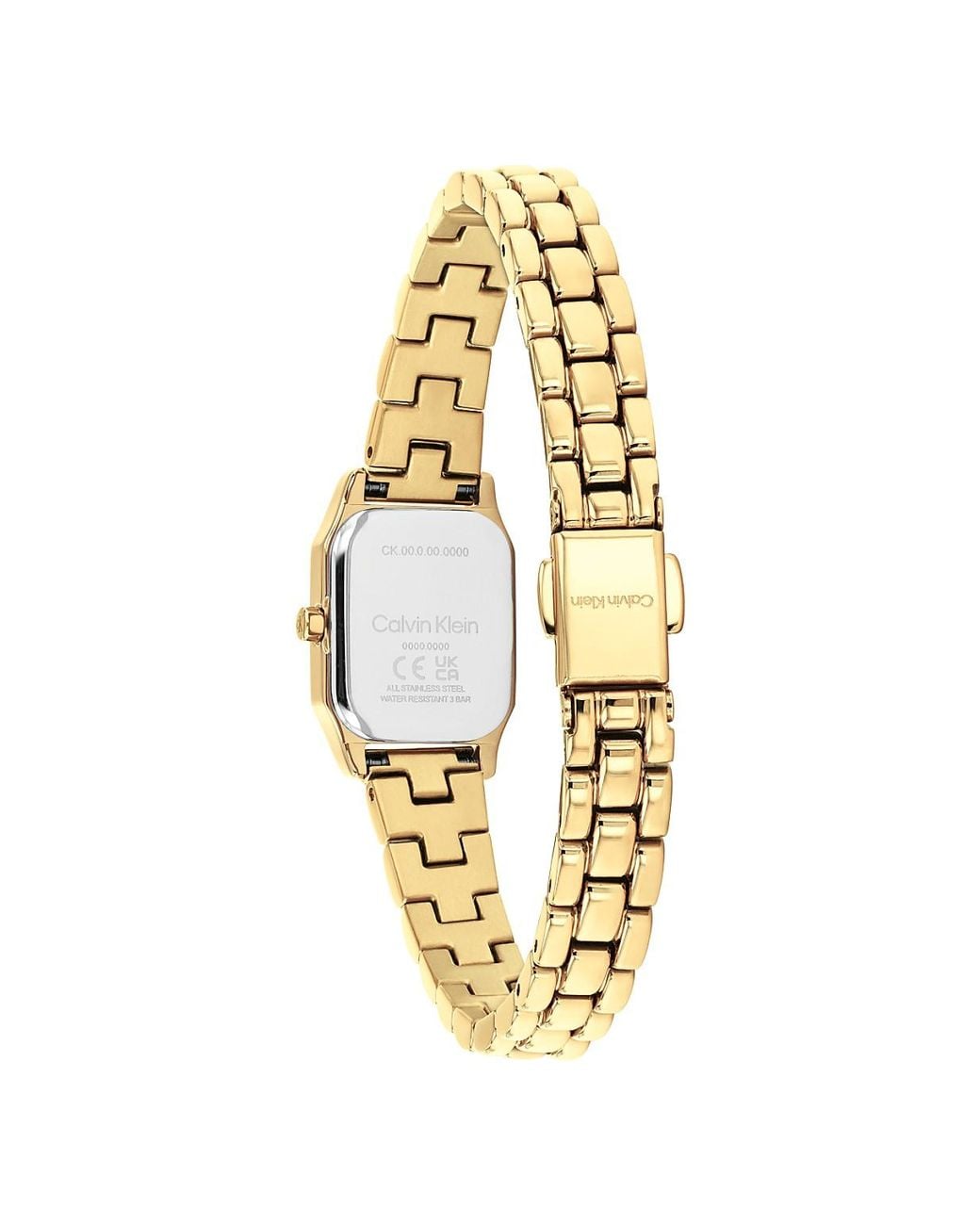 Calvin Klein Metallic Square Monogram Bracelet Watch