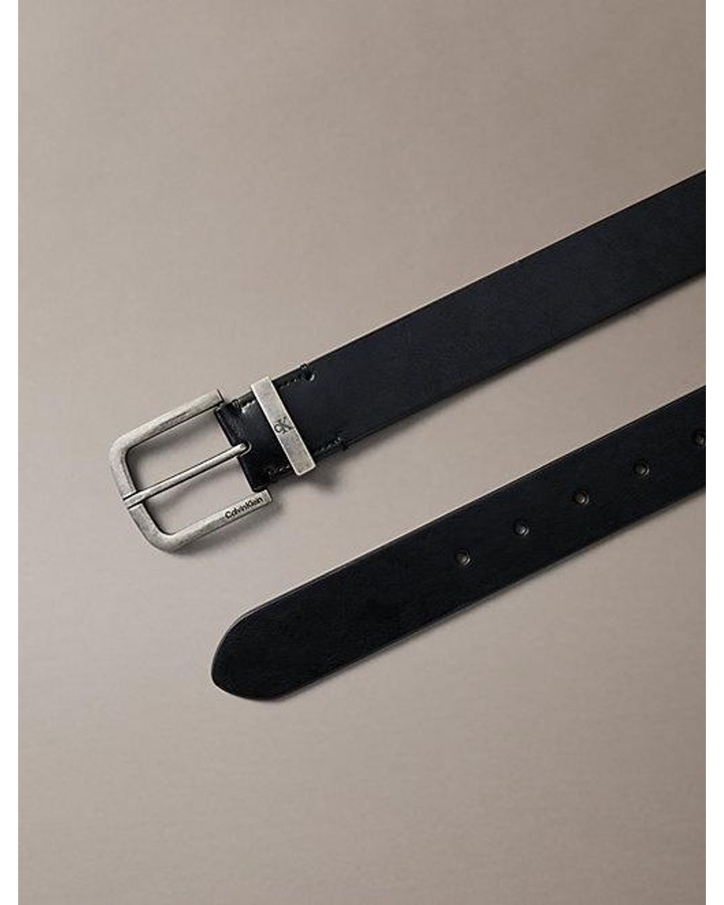Calvin Klein Multicolor Tumbled Nappa Leather Belt for men
