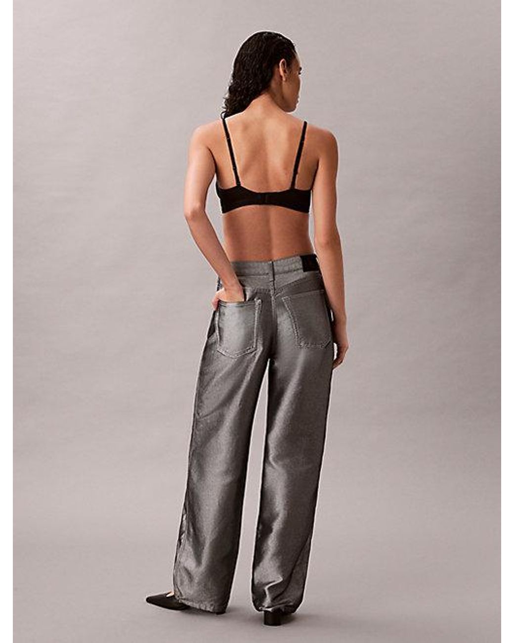 Calvin Klein Gray Jeans Relaxed Barrel Jeans