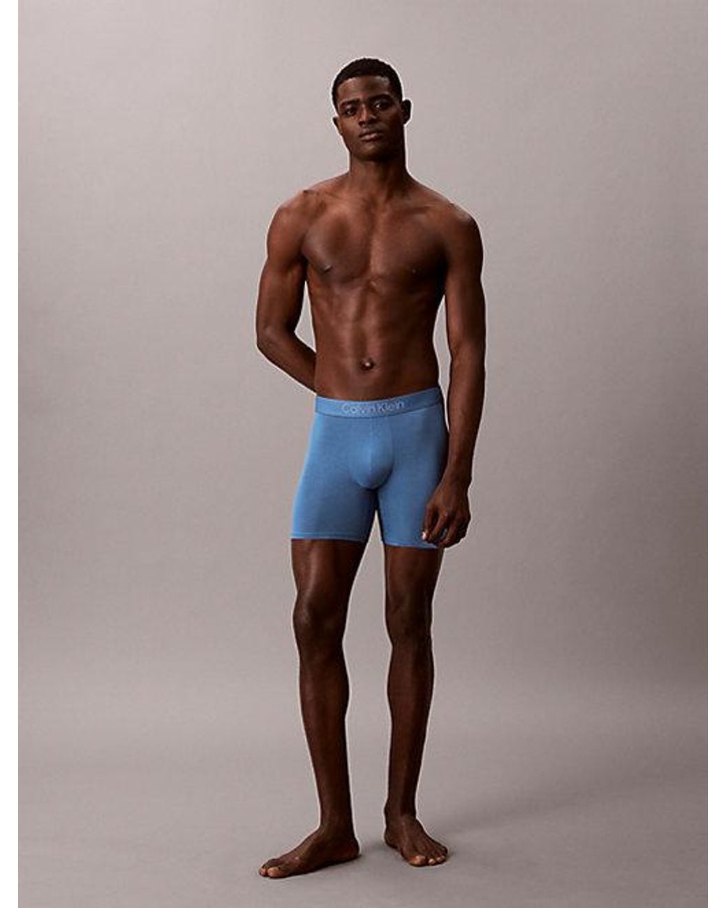 Calvin Klein 3-Pack Boxer Briefs in het Blue voor heren