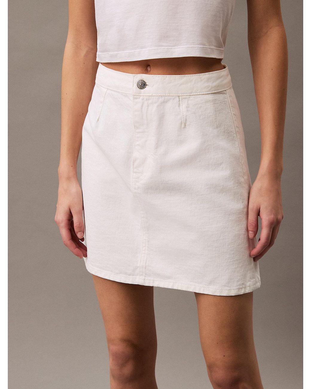 Minigonna Linea Ad A di Calvin Klein in Multicolor