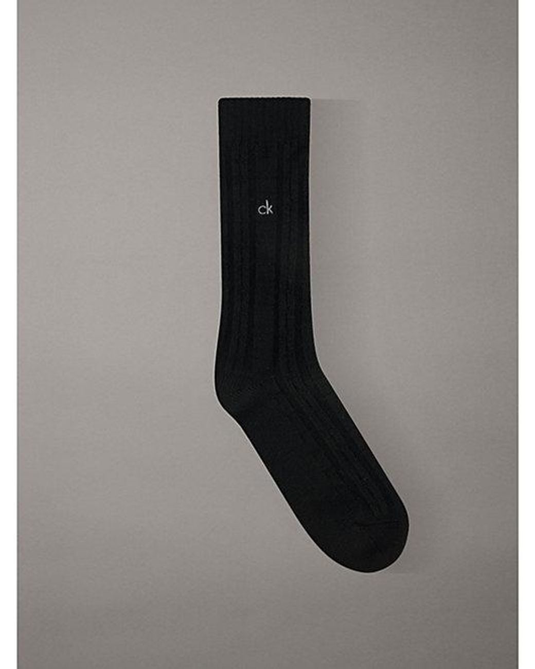 Calvin Klein Black Wool Blend Monogram Boot Socks for men