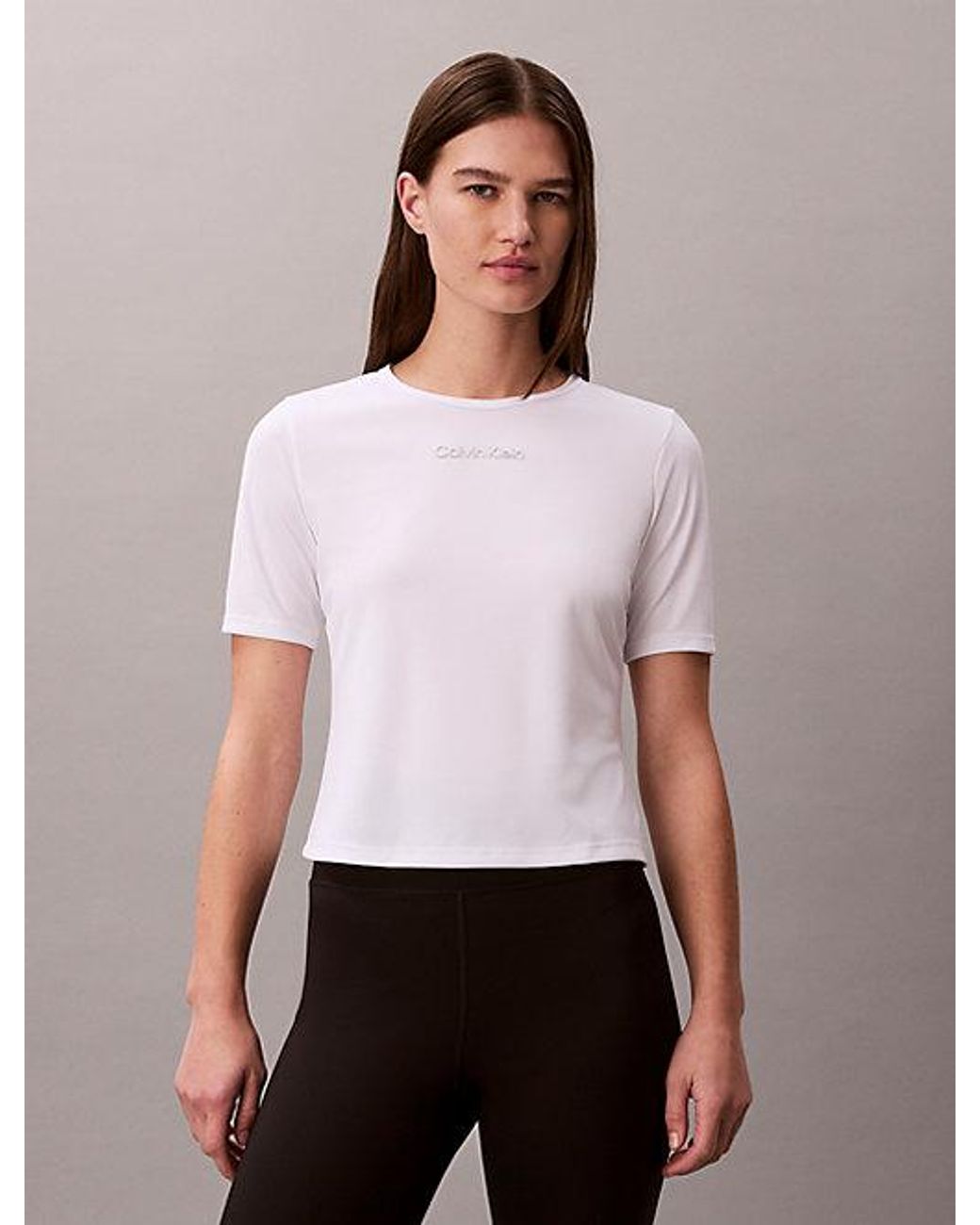 Calvin Klein White Sport Breathable Performance Gym T-Shirt