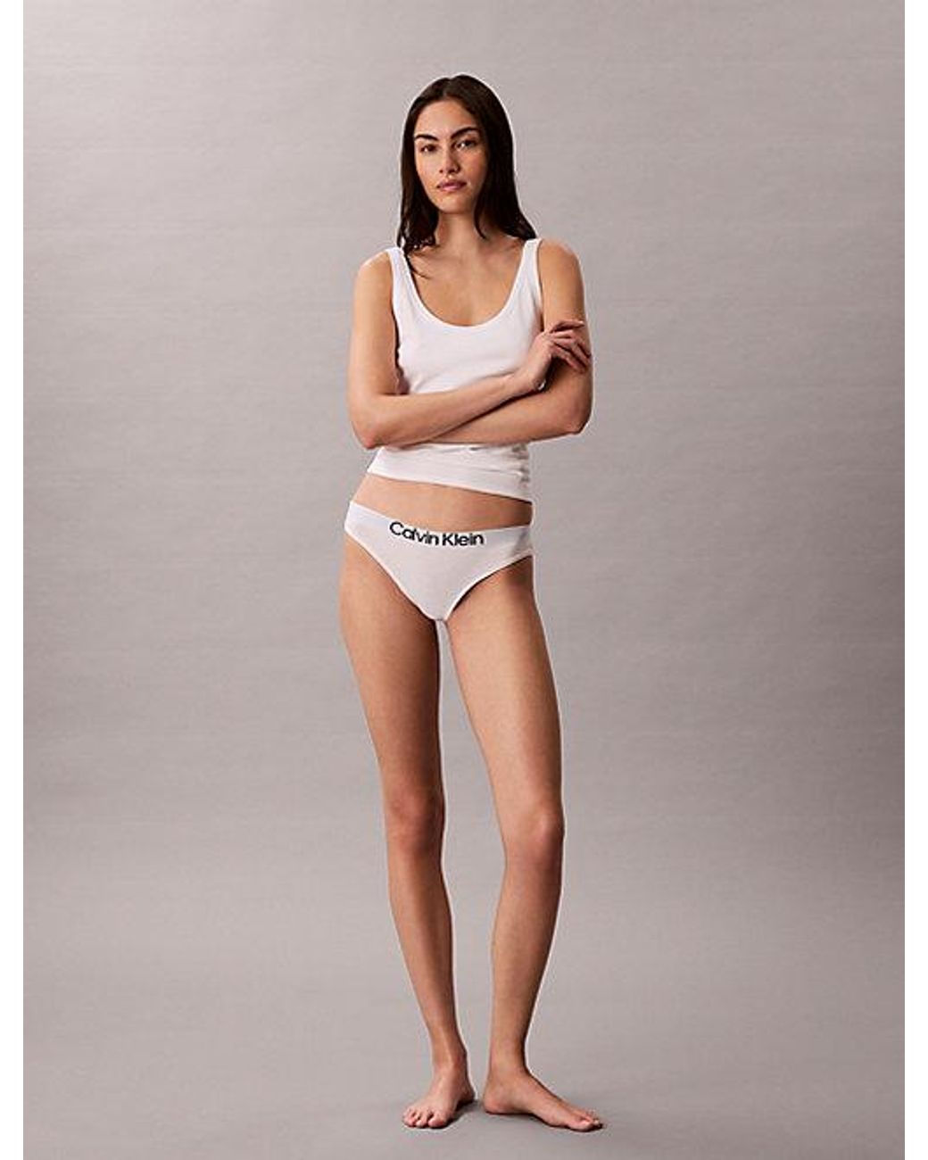 Calvin Klein Maximum Cotton Slips in het White