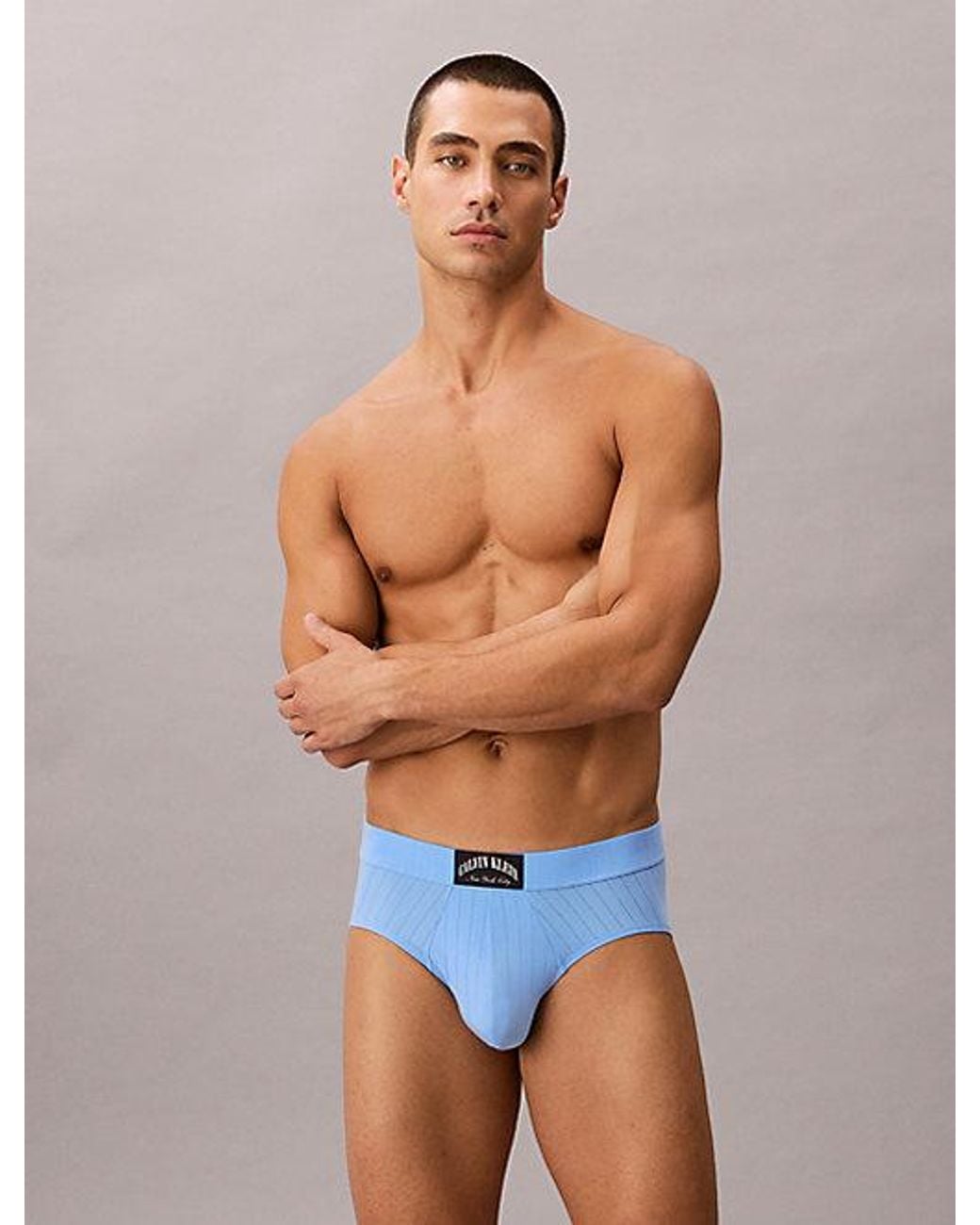 Calvin Klein Blue Briefs Heritage Cotton Stretch for men