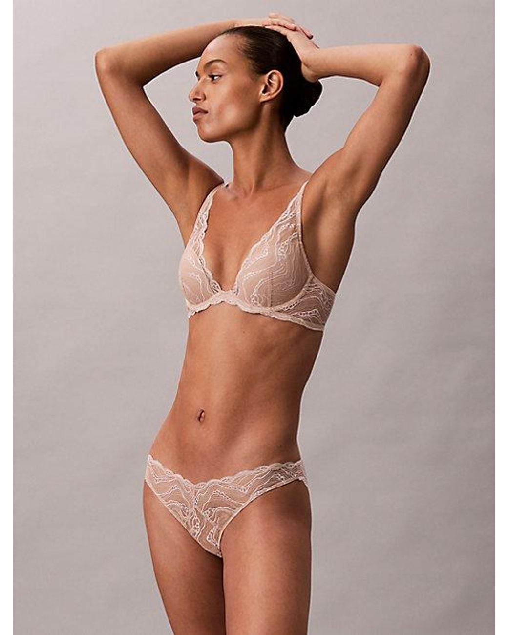Calvin Klein Brown Bikini Briefs Eternal Stretch Lace