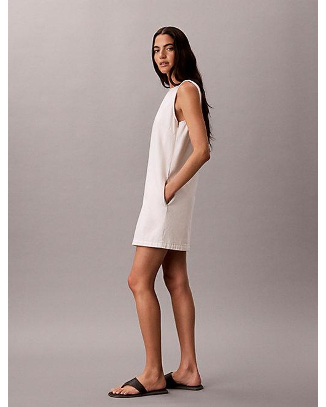 Calvin Klein Pink Jeans Denim Shift Dress