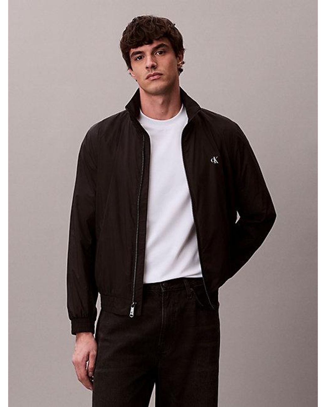 Calvin Klein Brown Jeans Technical Zip Up Jacket for men