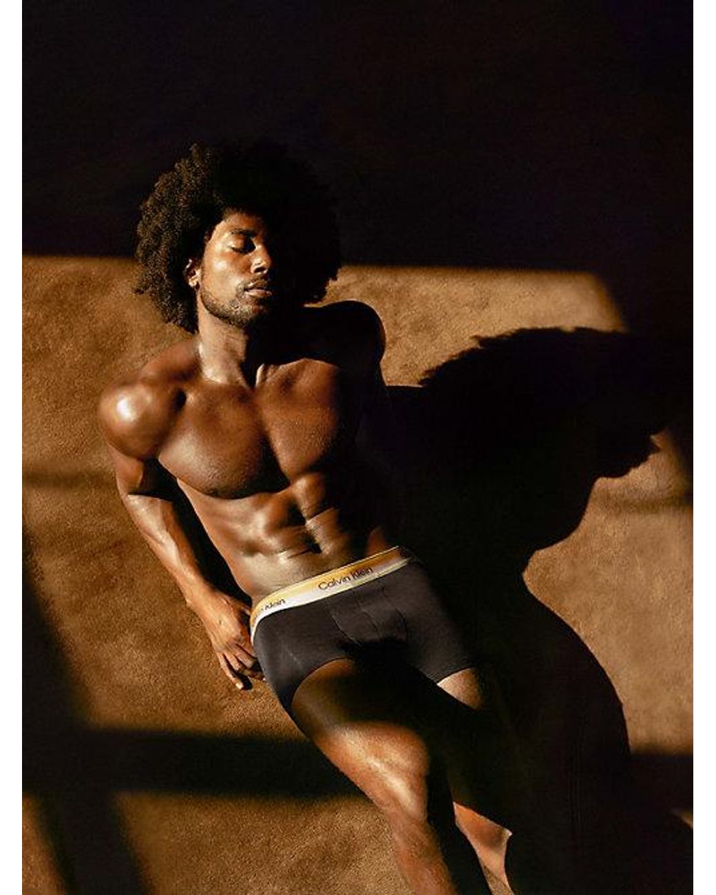 Calvin Klein Brown Trunks Icon Cotton Stretch Pride for men