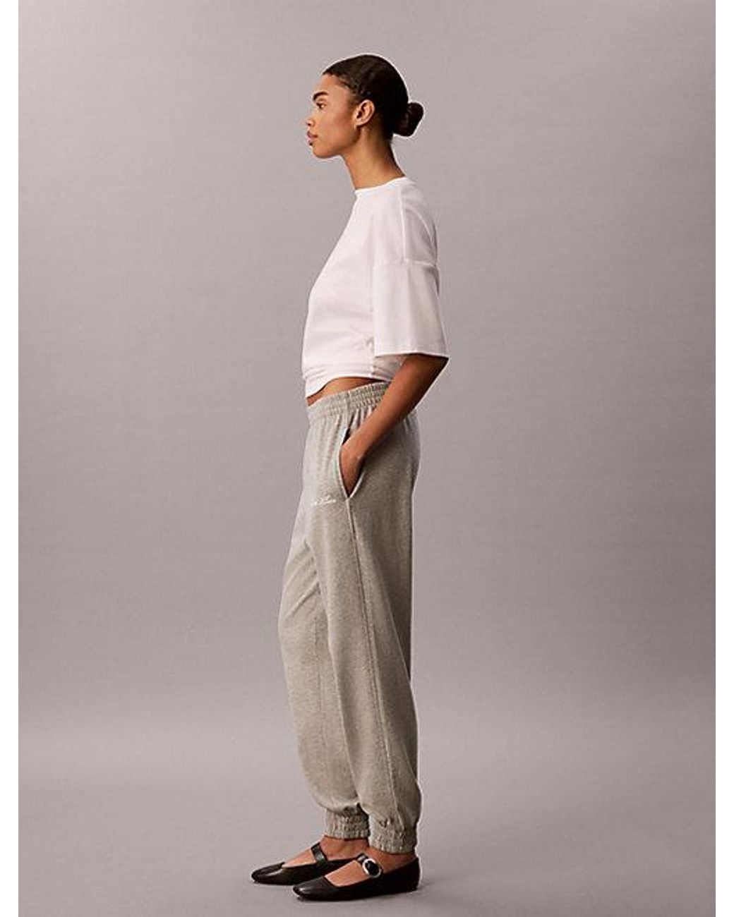 Calvin Klein Natural Lounge Sweatpants Icon Cotton Jersey